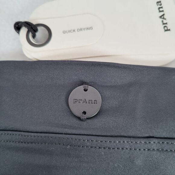 Prana Womens Summer Wave Bikini Swim Bottom Size Small Black Outdoor Lined - Picture 2 of 9